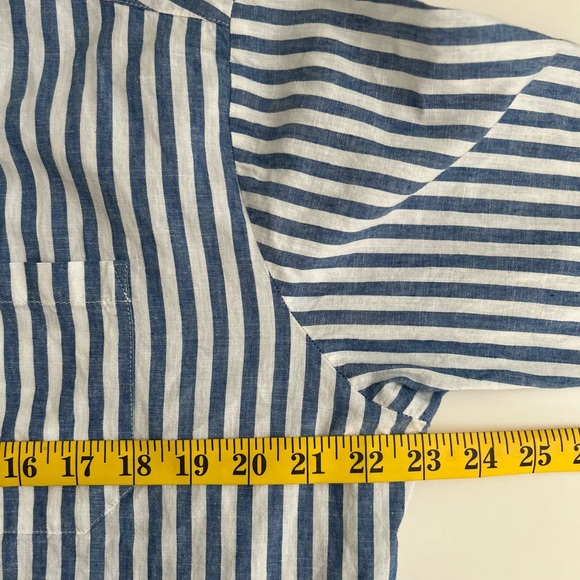 Sezane Oversized Max Blue Stripe Shirt - Picture 11 of 13